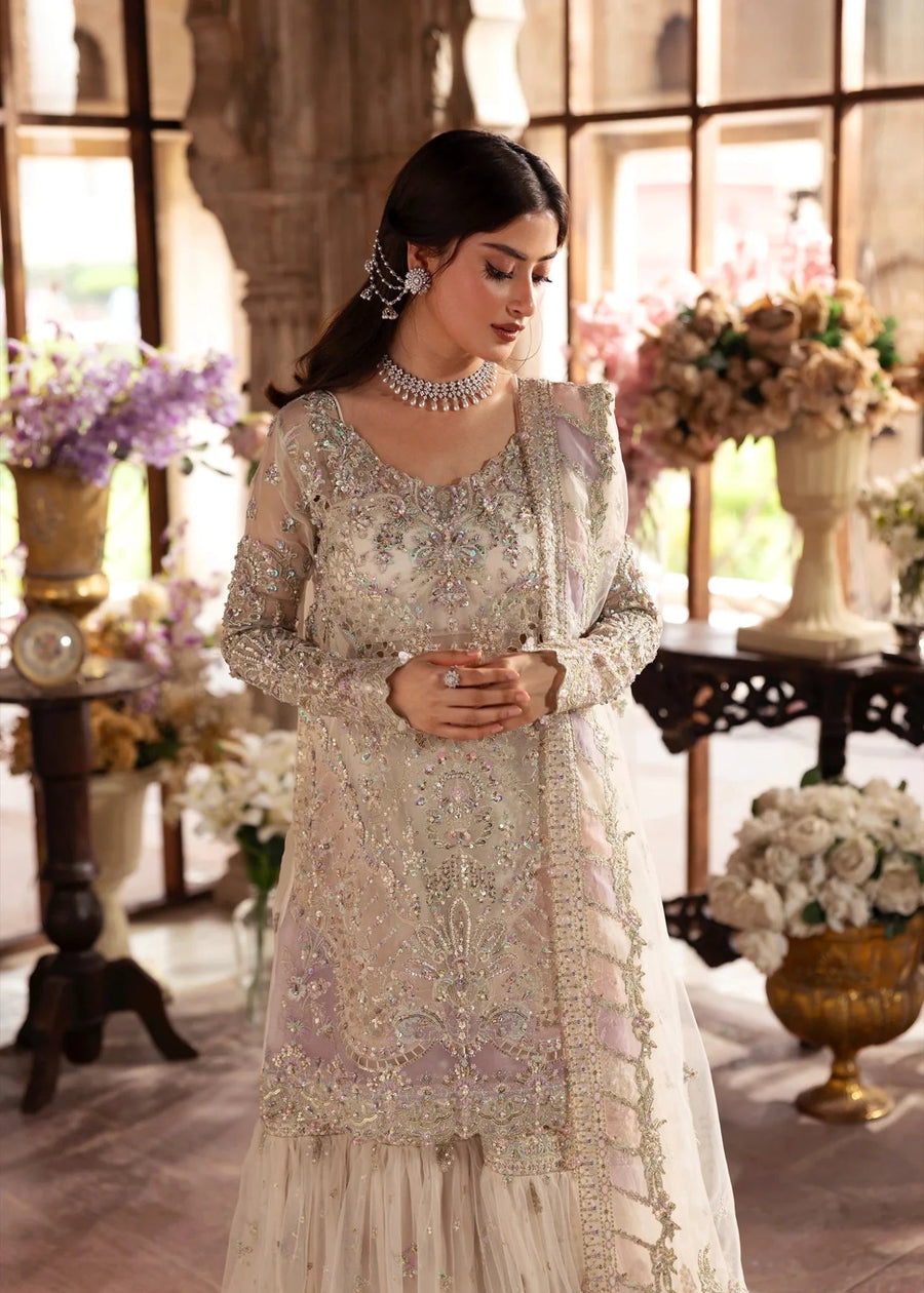 Maahi by Kanwal Malik Embroidered Organza Unstitched 3Pc Suit - ROSHNI