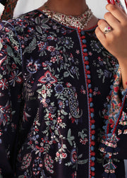 Hussain Rehar Embroidered Karandi Unstitched 3Pc Suit - Rouge