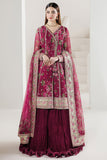 Farasha Fiorella Embroidered Chiffon Unstitched 3Pc Suit - ROUGE REIGN
