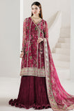 Farasha Fiorella Embroidered Chiffon Unstitched 3Pc Suit - ROUGE REIGN