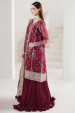 Farasha Fiorella Embroidered Chiffon Unstitched 3Pc Suit - ROUGE REIGN