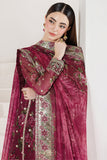 Farasha Fiorella Embroidered Chiffon Unstitched 3Pc Suit - ROUGE REIGN