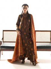 Zainab Chottani Embroidered Marina Twill Unstitched 3Pc Suit D-04 Rovi