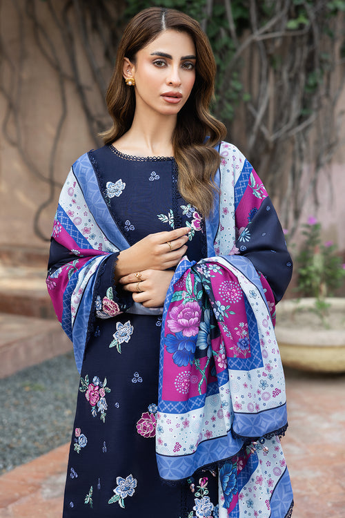 Farasha Embroidered Khaddar Unstitched 3Pc Suit - Rowen
