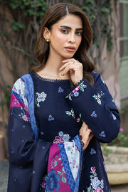 Farasha Embroidered Khaddar Unstitched 3Pc Suit - Rowen