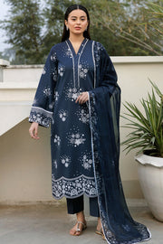 Farasha Summer Weaves Embroidered Lawn Unstitched 3Pc Suit - Royal Lux