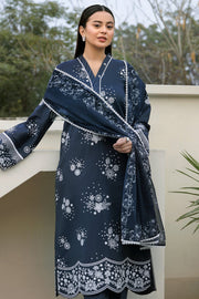 Farasha Summer Weaves Embroidered Lawn Unstitched 3Pc Suit - Royal Lux