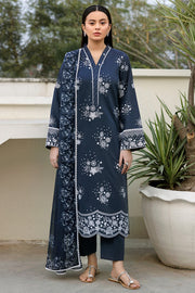 Farasha Summer Weaves Embroidered Lawn Unstitched 3Pc Suit - Royal Lux