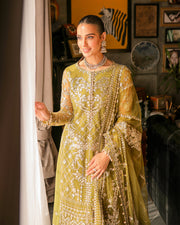 Nira by Faiza Saqlain Embroidered Net Unstitched 3Pc Suit - ROZHIN