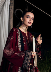 Hussain Rehar Kot Radha Kishan Unstitched Karandi 3Pc Suit - Rubeus