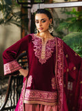 Zainab Chottani Embroidered Velvet Unstitched 3Pc Suit - Rubi