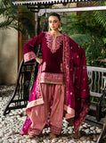 Zainab Chottani Embroidered Velvet Unstitched 3Pc Suit - Rubi