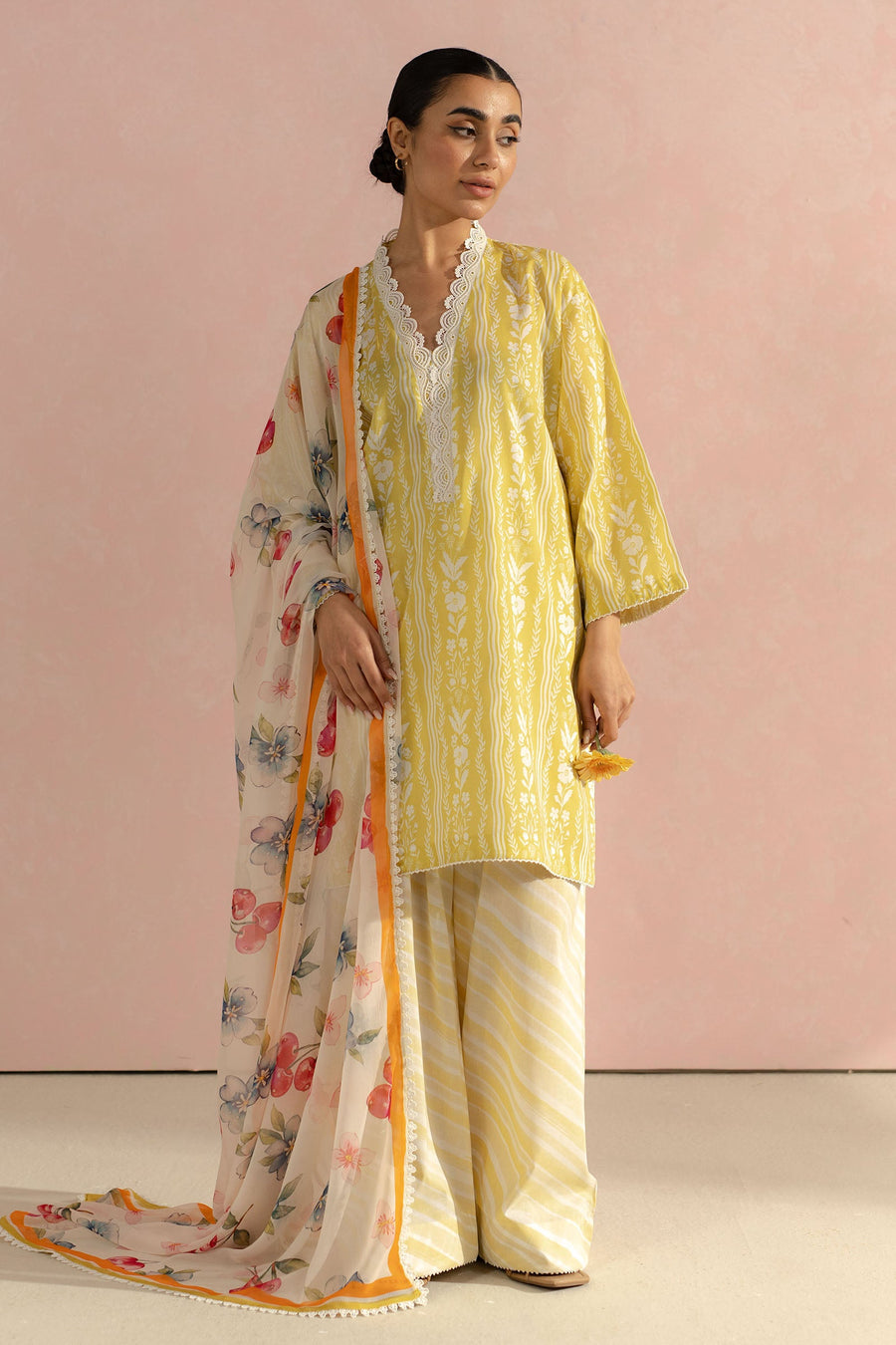 Coco by Zara Shahjahan Prints Unstitched Lawn 3Pc Suit D-09A RUBY