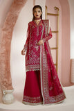 Ayzel Luminara Embroidered Organza Unstitched 3Pc Suit AWF-03 RUBY