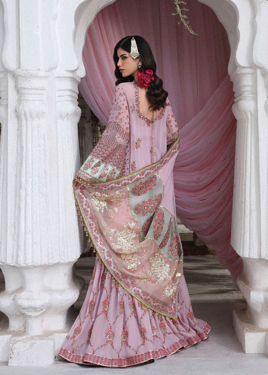 Hussain Rehar Festive Embroidered Chiffon Unstitched 3Pc Suit - Rukhsaar
