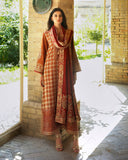 Mushq Broadway Embroidered Jacquard Unstitched 3Pc Suit - Rumi Sunset