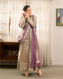 Mushq Sunehri Ramsha Edit Lama Silk Stitched 3Pc Suit - Rumsha