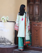 Jugnu by Hussain Rehar Embroidered Lawn Unstitched 3Pc Suit D-07 RUPAL