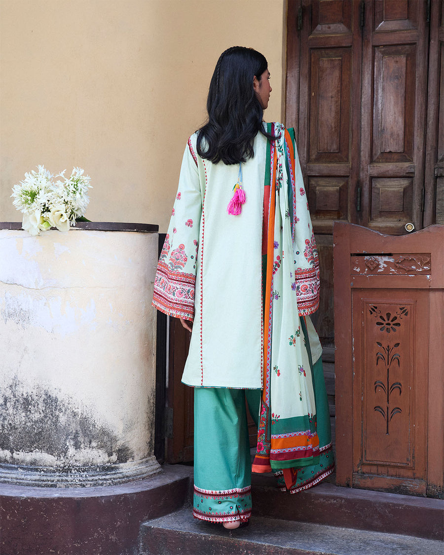 Jugnu by Hussain Rehar Embroidered Lawn Unstitched 3Pc Suit D-07 RUPAL
