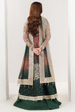 Farasha Fiorella Embroidered Chiffon Unstitched 3Pc Suit - RUSTIC GLOW