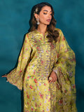NUREH Unstitched Embroidered Charmeuse Printed Silk 3Pc Suit S-01