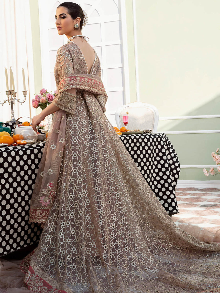 Serene Premium Embroidered Maia 3Pc Net Suit S-1070 Perle
