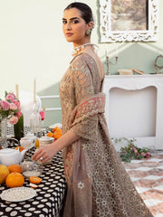 Serene Premium Embroidered Maia 3Pc Net Suit S-1070 Perle