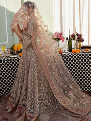 Serene Premium Embroidered Maia 3Pc Net Suit S-1070 Perle