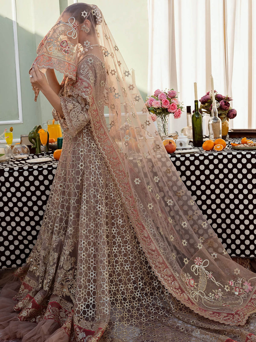 Serene Premium Embroidered Maia 3Pc Net Suit S-1070 Perle