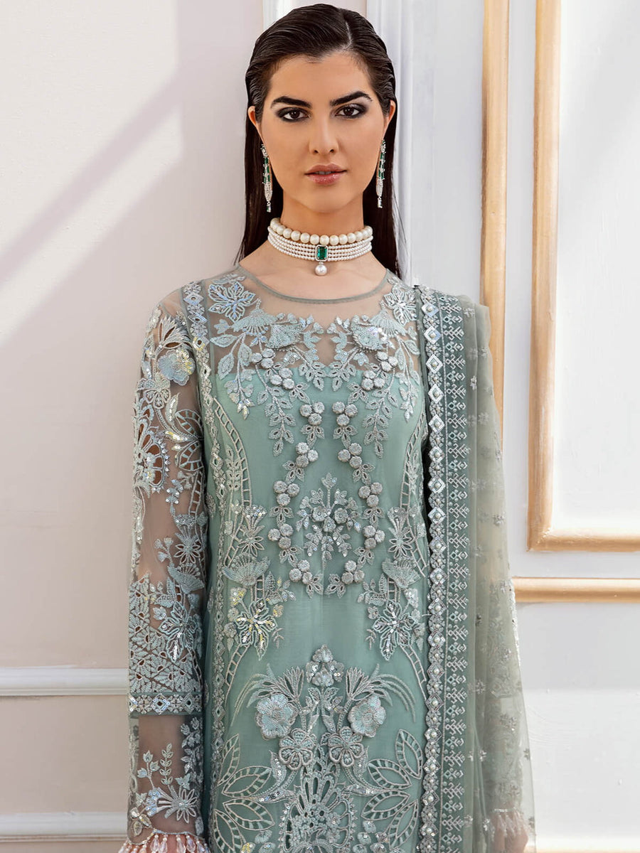 Serene Premium Embroidered Maia 3Pc Net Suit S-1072 Estelle