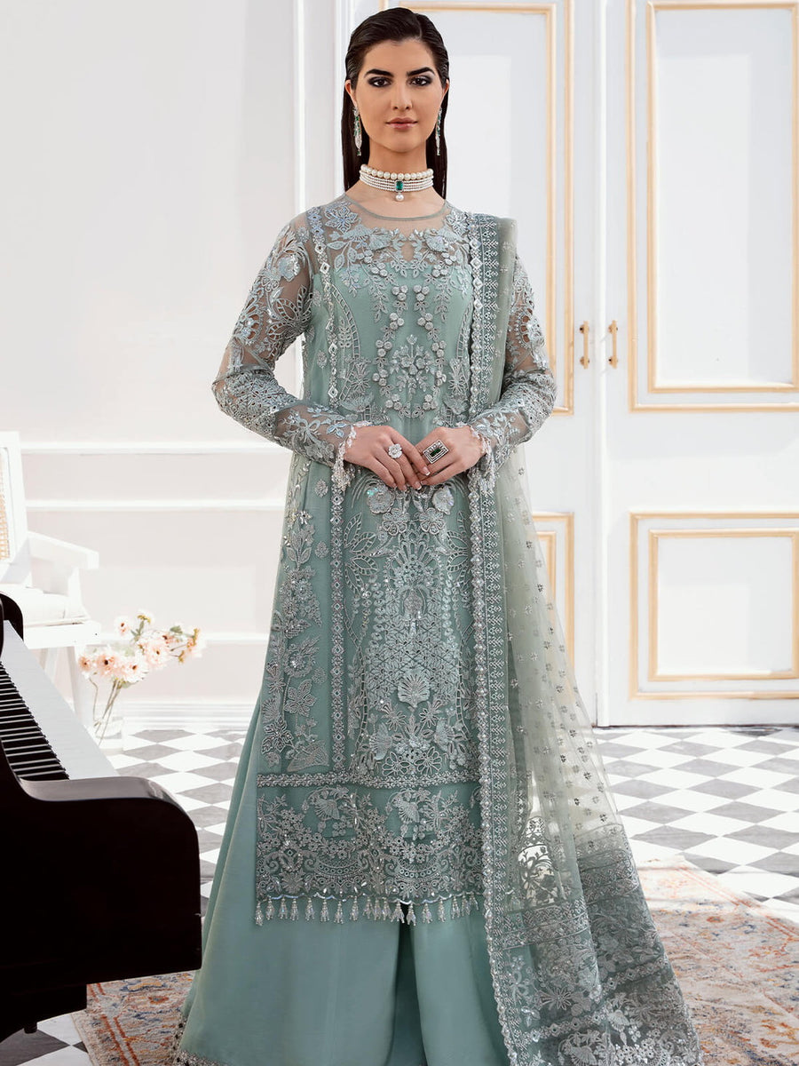 Serene Premium Embroidered Maia 3Pc Net Suit S-1072 Estelle