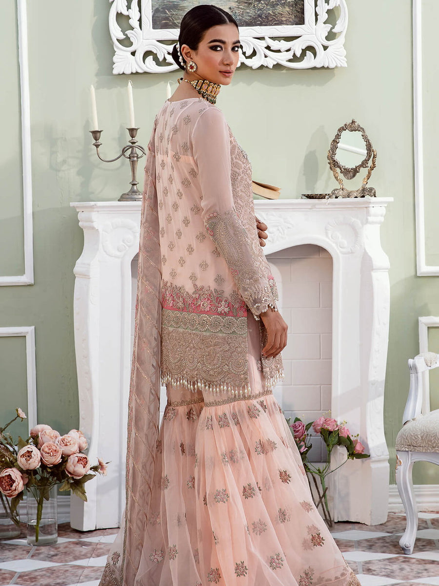 Serene Premium Embroidered Maia 3Pc Chiffon Suit S-1073 Euphemia