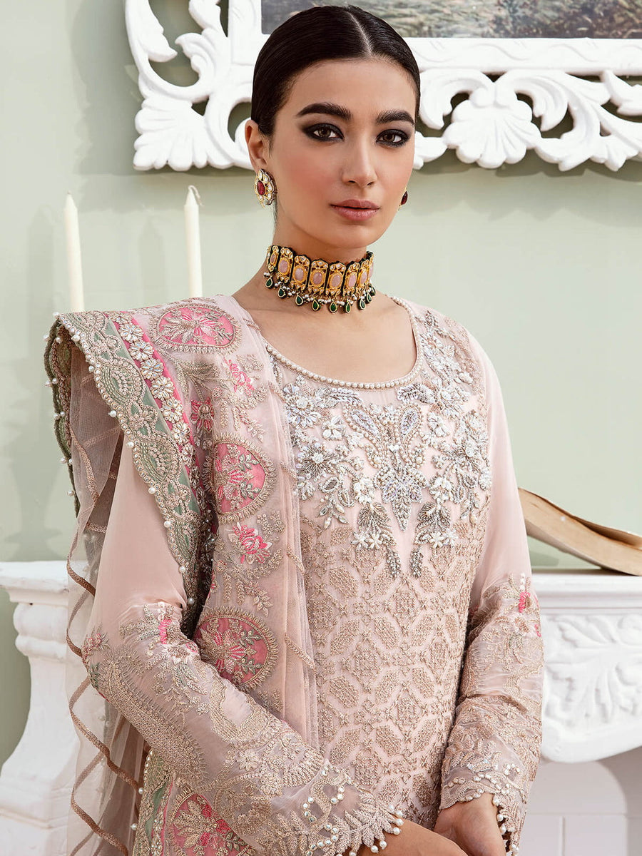 Serene Premium Embroidered Maia 3Pc Chiffon Suit S-1073 Euphemia