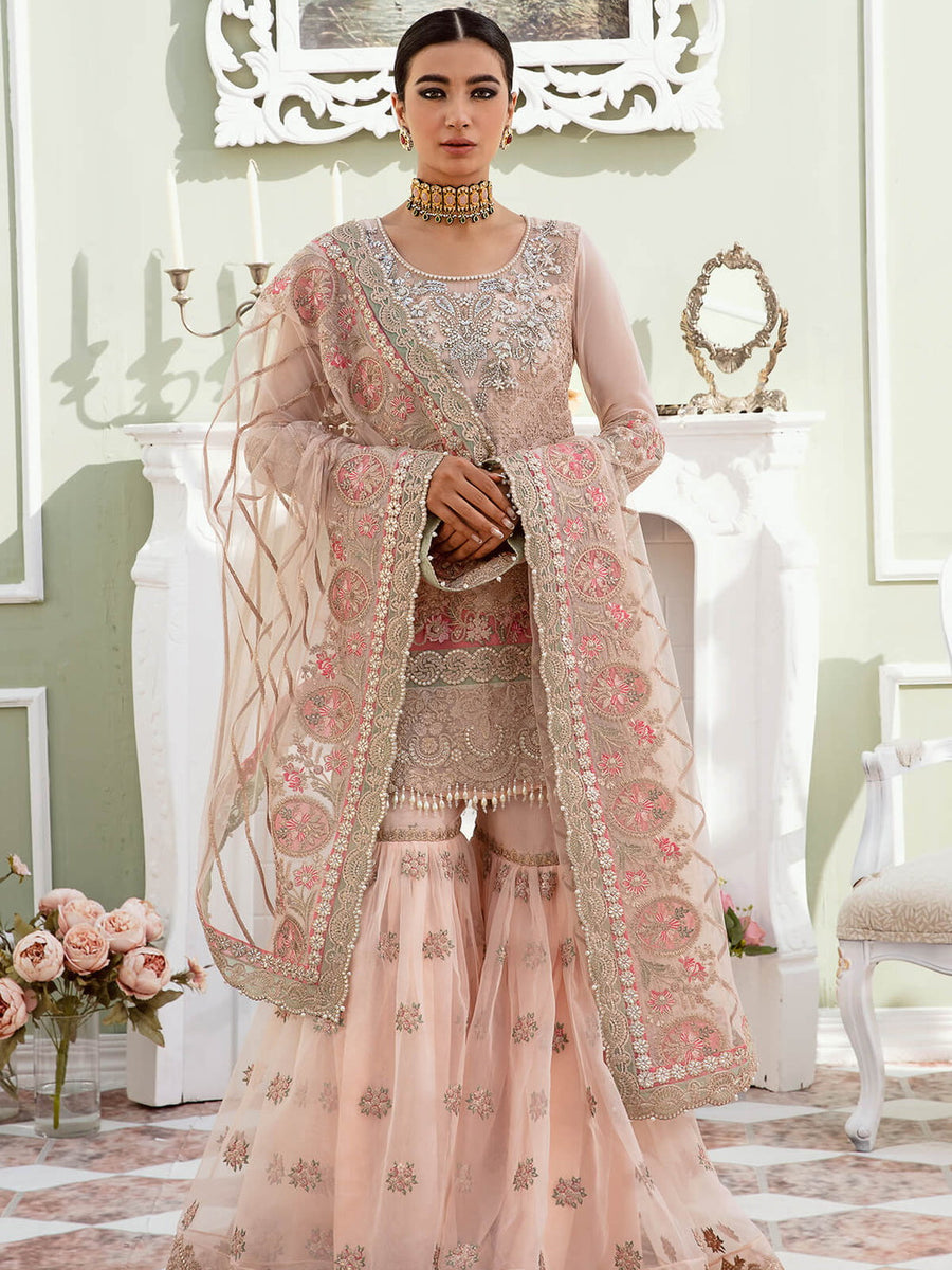 Serene Premium Embroidered Maia 3Pc Chiffon Suit S-1073 Euphemia