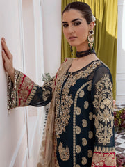 Serene Premium Embroidered Maia 3Pc Chiffon Suit S-1075 Onrique