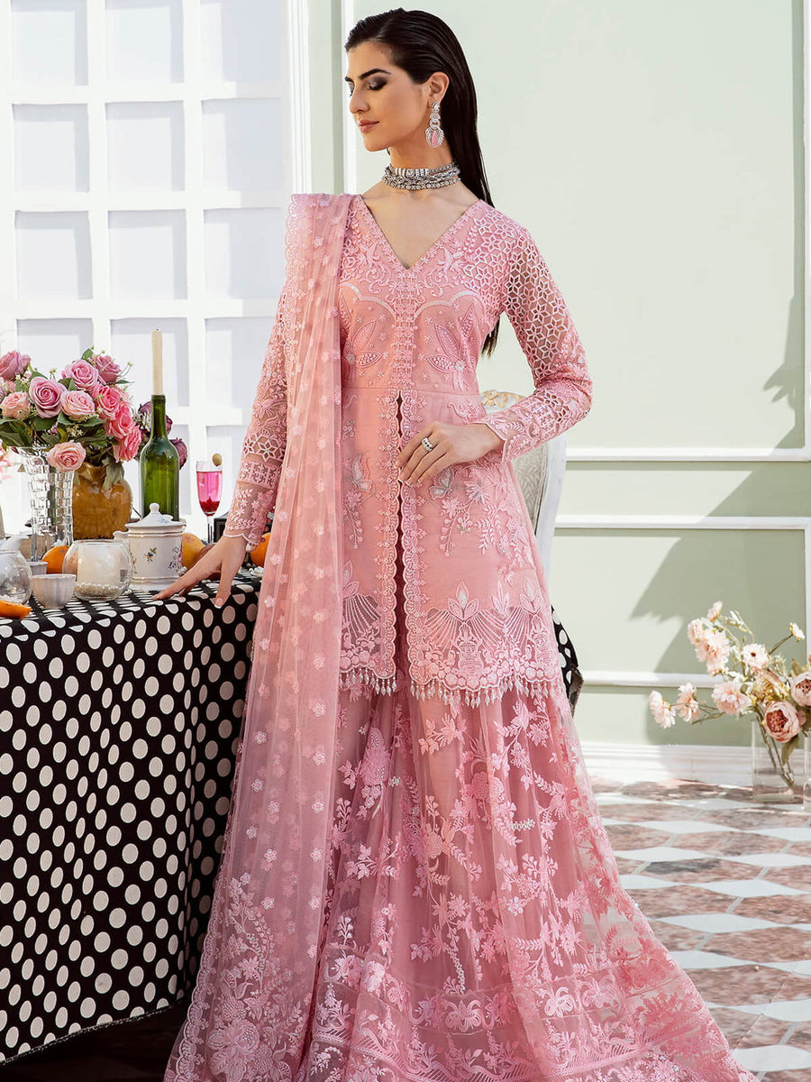 Serene Premium Embroidered Maia 3Pc Net Suit S-1077 Miquelle