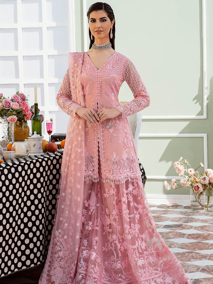 Serene Premium Embroidered Maia 3Pc Net Suit S-1077 Miquelle