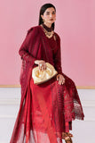 Imrozia Luxe Serene Embroidered Georgette Unstitched 3Pc Suit S-1089 SCARLET