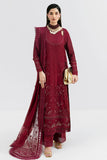 Imrozia Luxe Serene Embroidered Georgette Unstitched 3Pc Suit S-1089 SCARLET