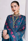 Imrozia Luxe Serene Embroidered Georgette Unstitched 3Pc Suit S-1093 SAPPHIRE