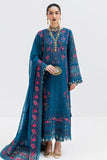 Imrozia Luxe Serene Embroidered Georgette Unstitched 3Pc Suit S-1093 SAPPHIRE