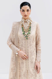 Imrozia Luxe Serene Embroidered Georgette Unstitched 3Pc Suit S-1094 SAND