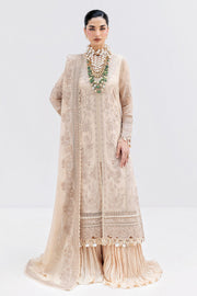 Imrozia Luxe Serene Embroidered Georgette Unstitched 3Pc Suit S-1094 SAND