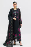Imrozia Luxe Serene Embroidered Georgette Unstitched 3Pc Suit S-1095 ONYX