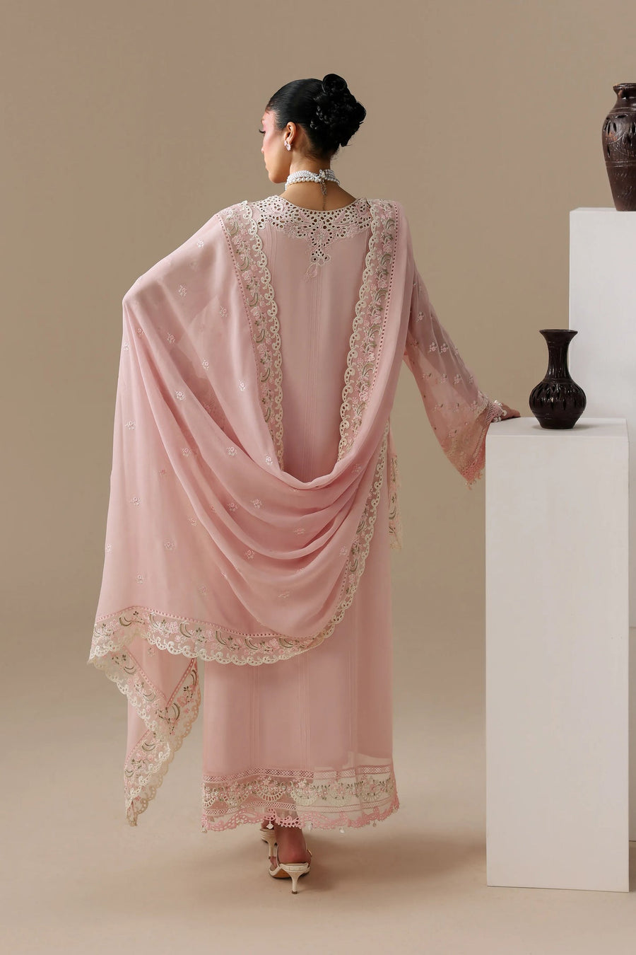 Imrozia Serene Luxe Noire Embroidered Georgette Unstitched 3Pc Suit S-1102 Rosie