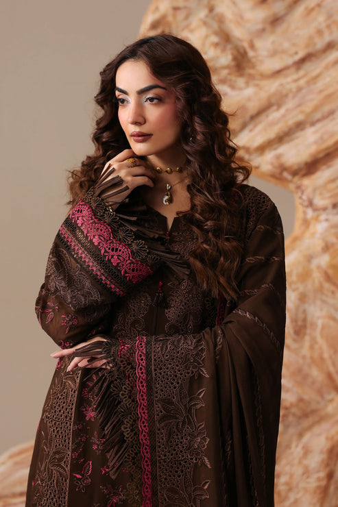 Imrozia Serene Luxe Noire Embroidered Georgette Unstitched 3Pc Suit S-1104 Delphine
