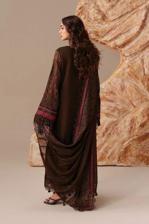 Imrozia Serene Luxe Noire Embroidered Georgette Unstitched 3Pc Suit S-1104 Delphine