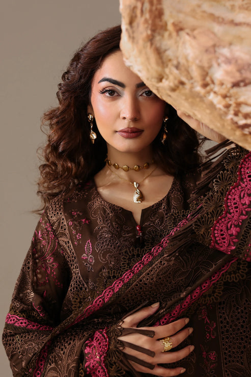 Imrozia Serene Luxe Noire Embroidered Georgette Unstitched 3Pc Suit S-1104 Delphine