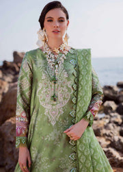 Nureh The Silk Unstitched Embroidered Luxury Silk 3Pc Suit S-23