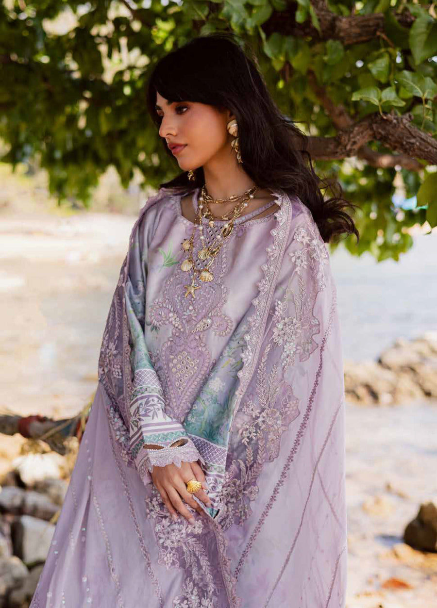 Nureh The Silk Unstitched Embroidered Luxury Silk 3Pc Suit S-24